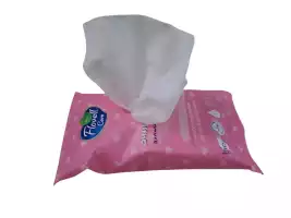 Влажные салфетки Flovell Care, розовые 15 шт – очищающие, без запаха